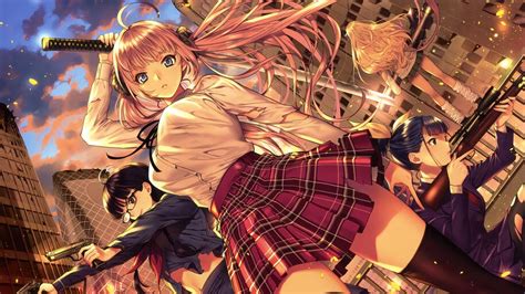 Anime Girl Katana Students School 4k 42458 Wallpaper