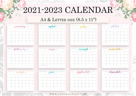 2022 Printable Calendar Tropical A4 Or A3 Monthly Wall Etsy 2022