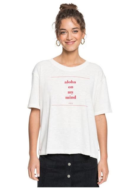 Roxy T Shirt The Sweetest C Stoff Mittelschweres Slub Jersey Mischgewebe Aus Online
