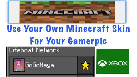 How To Use Own Minecraft Skin For Gamerpic Or Just Change To Any
