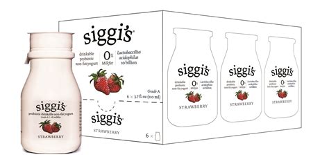 Siggis Strawberry Probiotic Drinkable Yogurt Available In A 6pk And