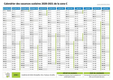 Calendrier Vacances Scolaires Paris 2021 Calendrier Avent