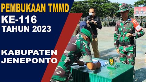 Upacara Pembukaan Tmmd Ke Tahun Kodim Jeneponto Youtube