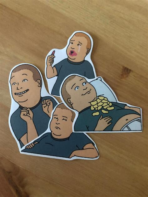 Bobby Hill Emotions Paper Sticker Pack Etsy