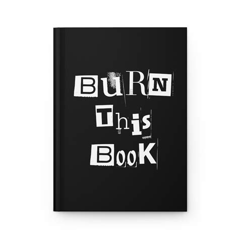 Burn Book Self Care Burn This Book Hardcover Journal Matte Etsy
