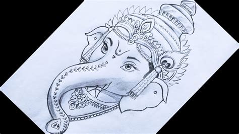 How To Draw Ganesh Face Step By Step For Beginners Lvighnaharta Shree