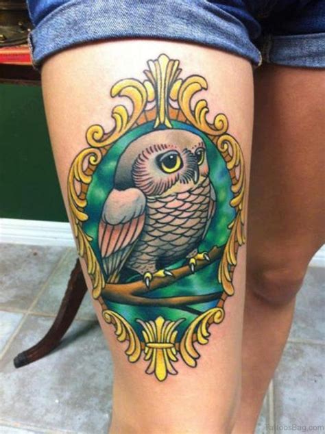 39 Exciting Owl Tattoos For Thigh