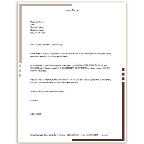Welcome to our curated gallery of more than 50 free cover letter templates for word. personal letter template microsoft word - Bisatuh