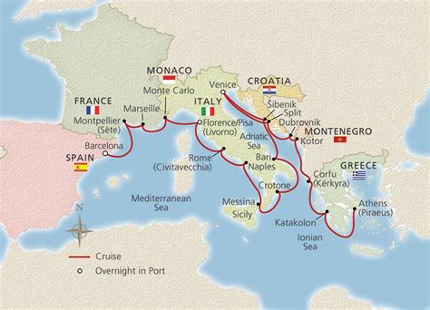Greece Adriatic Sea Map