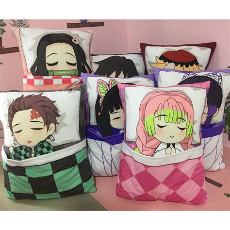 Anime Kamado Nezuko Plush Pillow Anime Characters Toys Doll Throw