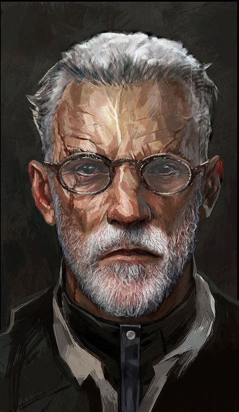 A Romanticized Portrait Of Old Man Daud By