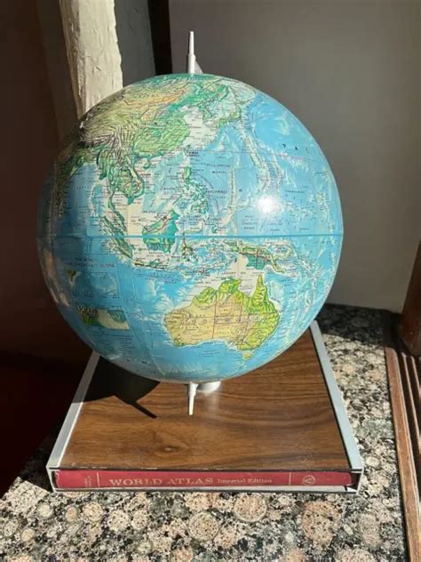 Vtg Mcm 1968 Rand Mcnally World Portrait 12 Globe Wworld Atlas