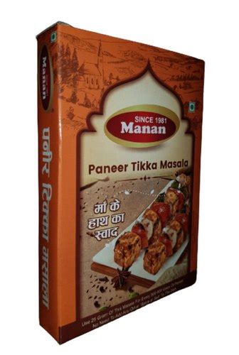Manan Paneer Tikka Masala Packaging Size G Packaging Type Box