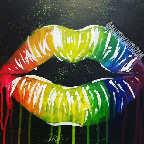 Rainbow Lips Painted Via A Tutorial By Theartsherpa