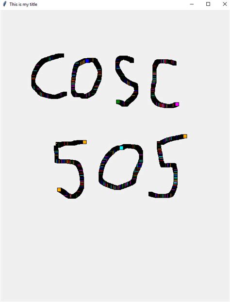 Tkinter Graphics Cosc 505 Summer 2019