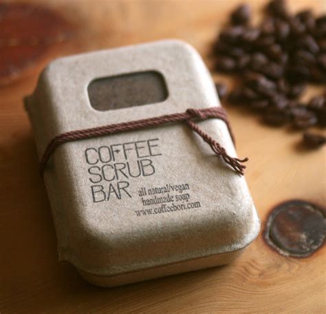 Coffee Scrub Bar Handmade Soapvegan Soap Soap Packaging Design