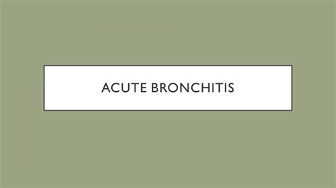 Presentation On Bronchitis Powerpoint Slides Learnpick India