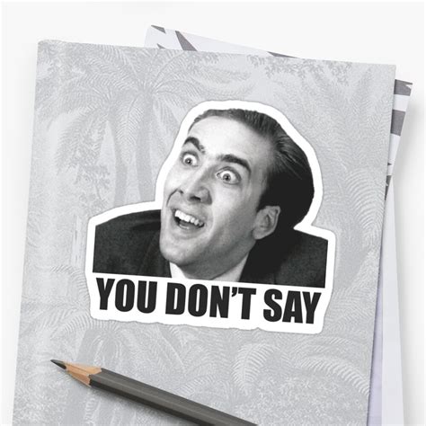 All hail nicolas kim coppola, aka nicolas cage! "Nicolas Cage Meme" Sticker by ikidyounot | Redbubble