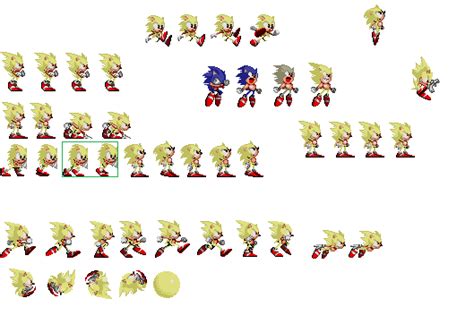 Super Sonic Unnamed Sonic Fangame Sprites Wip By Joshthehedgehog33