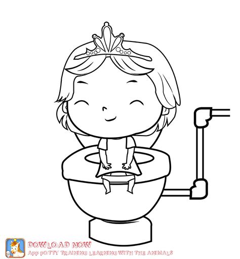 ‎potty Training With Animals Coloring Pages Cartoon Coloring Pages