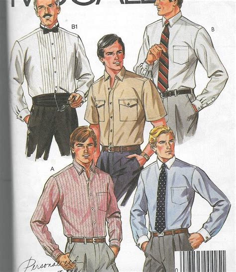 Uncut Men Size 42 inch Chest Large Vintage Sewing Pattern | Etsy