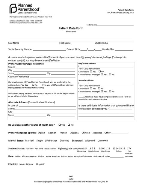 Planned Parenthood Pregnancy Paperwork Fill Out And Sign Online Dochub