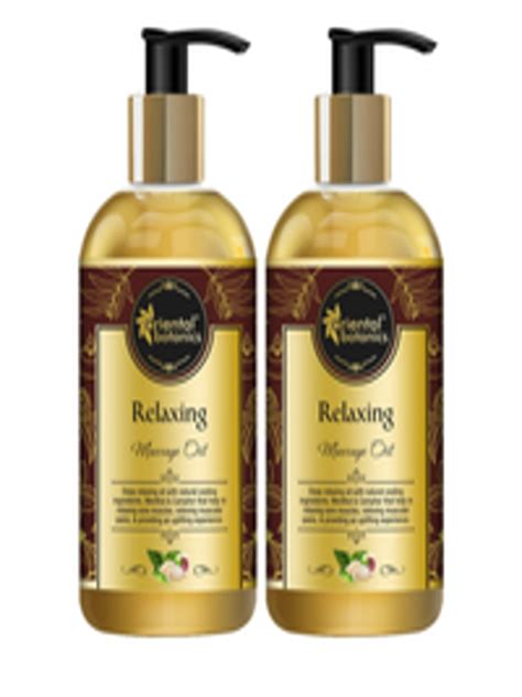 Buy Oriental Botanics Unisex Pack Of 2 Relaxing Body Massage Oil 400ml Massage Oils For Unisex