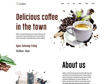 Coffee Shop Website By Rakib Kowshar On Dribbble