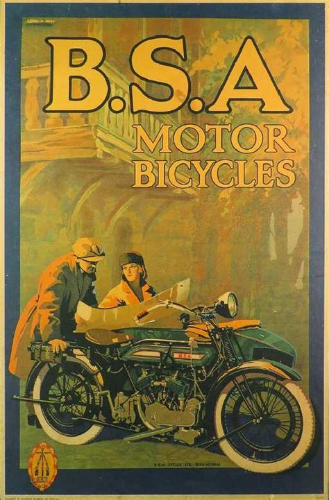 Bsa Motorcycle Paper Poster