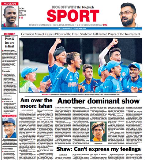 Icc U19 World Cup How The Indian Press Reacted To India Winning Fourth