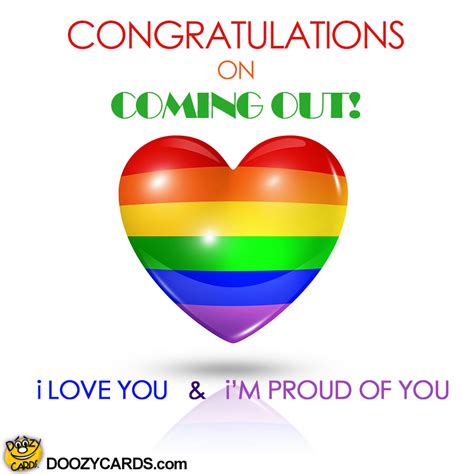 Congratulations On Coming Out Coming Out Ecard Doozy Cards