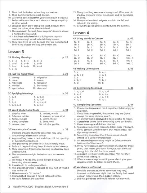 Wordly Wise Book 8 Lesson 7 Answer Key - Wordly Wise 3000 4th Edition Key Book 4 | Educators Publishing Service
