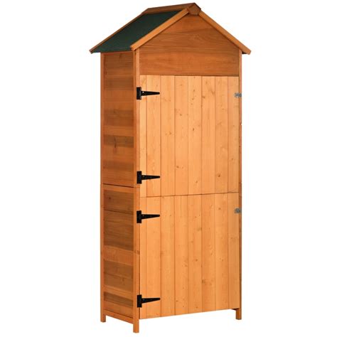 Outsunny 84 X 52cm Garden Shed 4 Tier Wooden Garden Outdoor Shed 3
