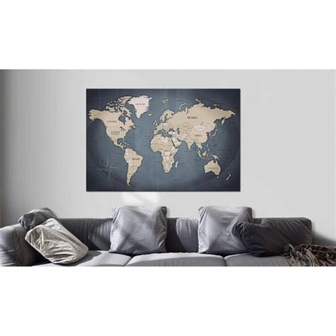 World Map Shades Of Grey 60x40 Artgeist Sp Z O O Framed Art • Pris