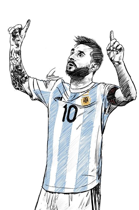 Arriba 78 Dibujo Leo Messi última Vn