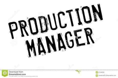 Production Manager Rubber Stamp Stock Vector Illustration Of