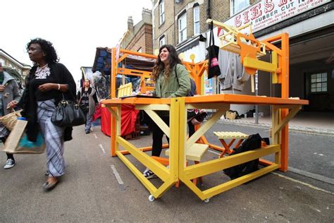University Of Brighton Students Create Folding Market Stalls In London
