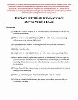 Pre Termination Letter Of Lease Contract