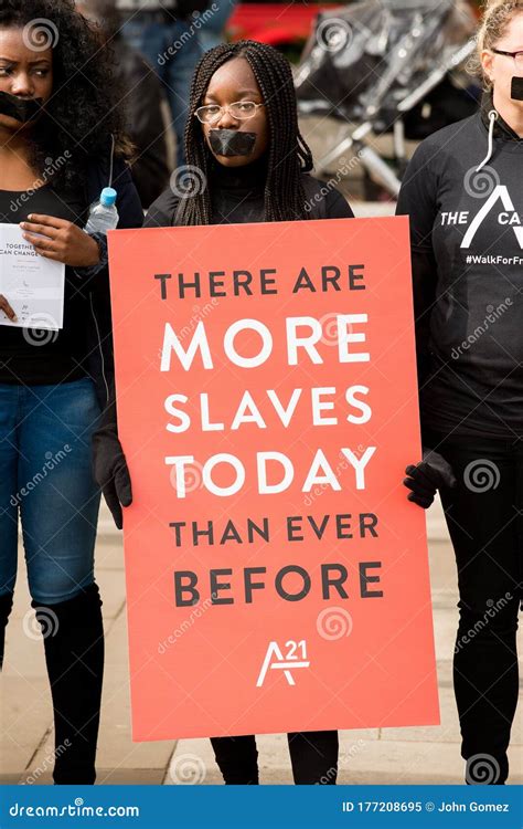 the a21 movement campaign against human trafficking and slavery editorial photo
