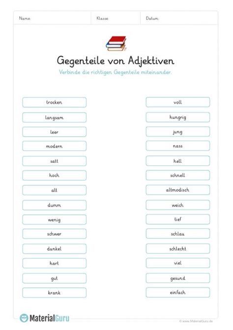 Es erscheint eine auswahl von arbeitsblättern, welche durch anklicken geöffnet werden können. Adjektive | Adjektive, Adjektive grundschule, Kostenlose ...