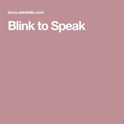 Blink To Speak Blinking Lockscreen Speaking