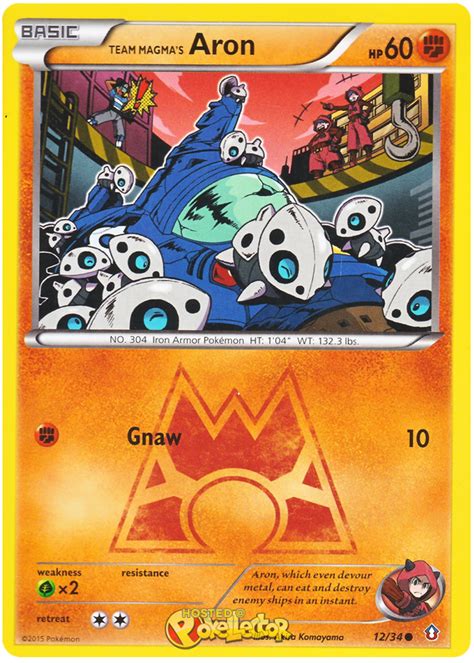 Team Magmas Aron Double Crisis 12 Pokemon Card