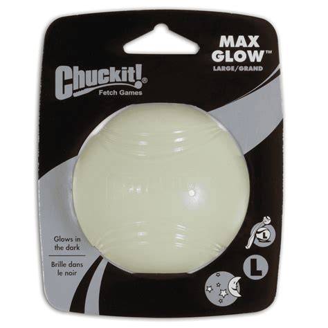 Chuckit Max Glow Glow In The Dark Dog Ball Toy Large