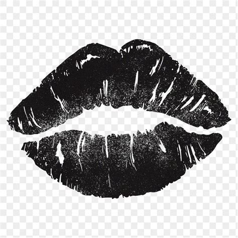 White Lips Black Lips Photo Elements Clipart Black And White Cute