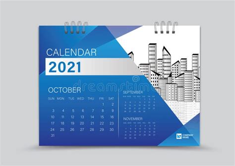 Desk Calendar 2021 Creative Design Can Be Place Photo And Logo Week