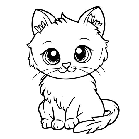 Dibujos De Gatos Para Colorear Para Ni Os Vector En Vecteezy