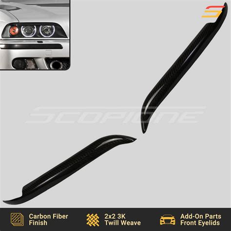 Scopione Carbon Fiber Headlight Eyelids For Bmw 5 Series E39 M5