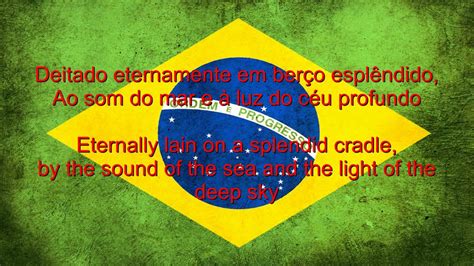 Brazil National Anthem English Lyrics Youtube