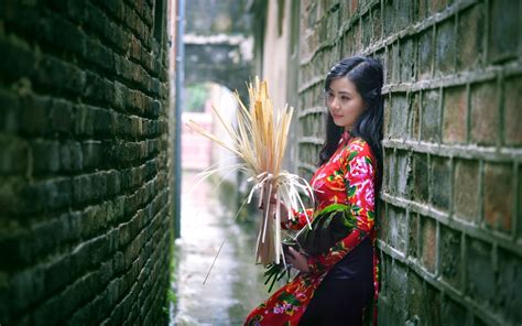 wallpaper temple women outdoors model urban asian wall dress green spring clothing