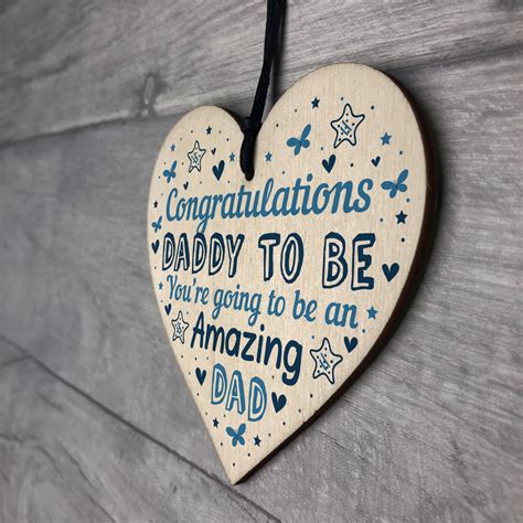 These help protect mum or dad's outfit while burping their baby during and after feeds. Daddy To Be Gift Baby Shower New Dad Gift Wood Heart New Baby